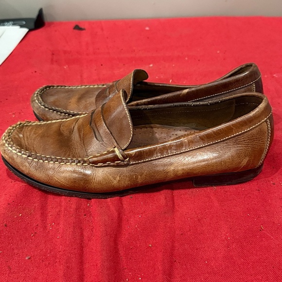 Martin Dingman brown Leather Slip-On Loafers - Picture 3 of 6